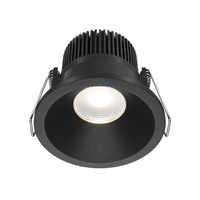 Czarne okrągłe oczko średnica 6cm IP65 LED 4000K Zoom DL034-01-06W4K-B Maytoni