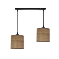 LEGNO LAMPA WISZĄCA CZARNY 15 2X40W E27 ABAŻUR ORZECHOWY Candellux 32-18328