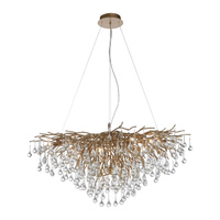 Lampa wisząca gałązki z kryształkami w kolorze starego mosiądzu 100cmx50cm nad stół ICICLE Paul Neuhaus 2192-11