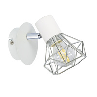 VERVE LAMPA KINKIET 1X40W E14 BIAŁY ABAŻUR CHROM Candellux 91-61331