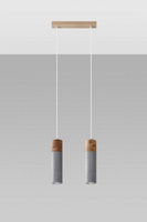 Lampa wisząca ZANE beton drewno Sollux Lighting SL.0966