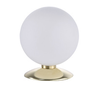 LAMPA STOŁOWA szklana kula 1xG9 MATOWY MOSIĄDZ BUBBA Paul Neuhaus 4013-60 na dotyk