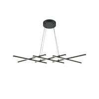 Czarna lampa wisząca salonowa LED 3000/4000K Halo MOD244PL-L50BK Maytoni