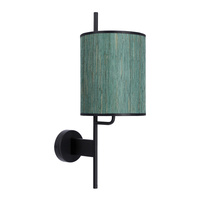BENDI LAMPA KINKIET CZARNY 1X40W E27 ABAŻUR ZIELONY Candellux 21-25296