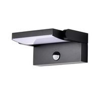 Kinkiet czarny elewacyjny z czujnikiem ruchu DURANTE IP54 SENSOR CCT BK AZZARDO AZ6536