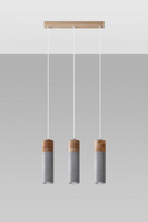 Lampa wisząca ZANE beton drewno Sollux Lighting SL.0967