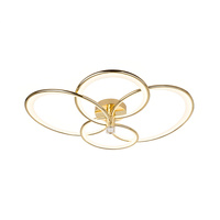 Plafon złoty 4 obręcze Azina LED Light Prestige LP-4852/4C GD
