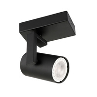 Czarny ruchomy reflektorek Mola GU10 Italux SPL-2846-1 BL