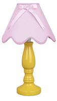 LAMPKA LOLA GABINETOWA ŻÓŁTA 1X40W E14 ABAŻUR RÓŻOWY Candellux 41-84354