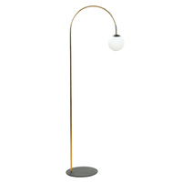 Lampa podłogowa złota łukowa z kulistym kloszem BOW 1xE14 Zuma Line 1279