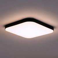Czarny kwadratowy plafon z tworzywa Nemo 50cm 36W LED 4000K Milagro ML1836