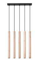 Lampa wisząca tuba drewno PASTELO 5L Sollux SL.1269