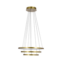 LUNE LAMPA WISZĄCA 50+40+30 ZŁOTY 60W LED 4000K Candellux 33-76397