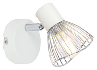 FLY LAMPA KINKIET 1X40W E14 BIAŁY/CHROM Candellux 91-61959