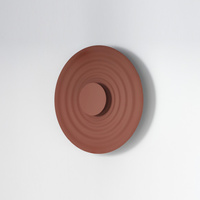 Płaski okrągły 50cm kinkiet ozdobny w kolorze auburn LED RIPPLE WALL 50 AUBURN AZZARDO AZ6582