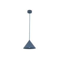 Niebieska stożkowa lampa wisząca o średnicy 21cm CONO S NAVY 1XE27 Tk Lighting 11413