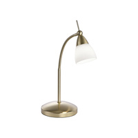 LAMPA STOŁOWA MATOWY MOSIĄDZ z wyginanym ramieniem 1xG9 PINO 4001-60 