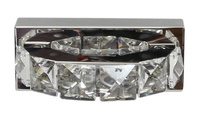 SHIPI LAMPA KINKIET 1X3W LED KRYSZTAŁKI STAL NIERDZEWNA Candellux 21-45256