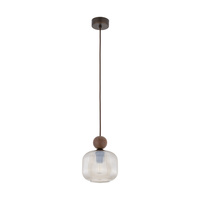 Lampa wisząca karbowany klosz BALLO ORZECH 1XE14 Tk Lighting 11837