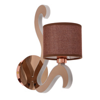 AMBROSIA 3 LAMPA KINKIET 1X40W E14 + 6W LED MIEDZIANY Candellux 21-33499