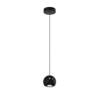 Lampa wisząca kula ze szkła akrylowego Aurenia 1xLED czarna PL0122-CB Yaskr