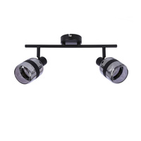 YUKI LAMPA LISTWA CZARNY MATOWY 2X15W E14 KLOSZ DYMIONY Candellux 92-13422