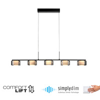 Lampa wisząca pięcopunktowa z wbudowanym ściemniaczem RIKA Paul Neuhaus 2116-18