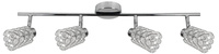 YORK LAMPA SUFITOWA LISTWA 4X40W G9 CHROM Candellux 94-00118