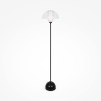 Czarna lampa podłogowa ze szklanym transparentnym kloszem Memory MOD177FL-01B Maytoni