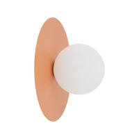 Kinkiet szklana kula na metalowej okrągłej podstawie PIXI SALMON 1xG9 Tk Lighting 11427