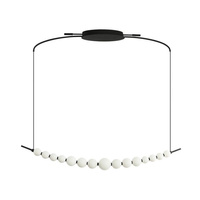 Lampa wisząca łańcuch kul PERLA PENDANT LINE 3-STEP DIMM BK AZZARDO AZ6896