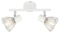 FLY LAMPA SUFITOWA LISTWA 2X40W E14 BIAŁY/CHROM Candellux 92-61966