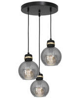 Lampa wisząca OMEGA 3 BLACK / GOLD Milagro MLP6533