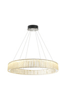 Lampa wisząca do salonu duży szklany okrąg 79cm LED 3000K Savoy 40W Maxlight P0696