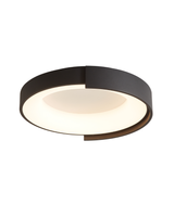 Okrągły czarny plafon sufitowy o średnicy 40cm LED 3000K Aruba 80W Maxlight C0287