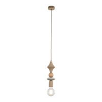 Lampa wisząca drewniana TOWER SABIA WOOD 1XE27 1x Tk Lighting 10959