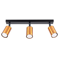 Plafon WINX 3 czarny/miedź Sollux SL.1376