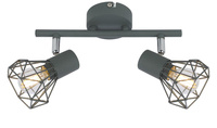VERVE LAMPA SUFITOWA LISTWA 2X40W E14 MATOWY SZARY Candellux 92-60976