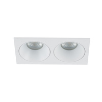 Podwójne oczko wpuszczane białe IP65 PRISMA DUO WHITE 2xGU10 Tk Lighting 10580