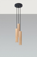 Lampa wisząca LINO 3P  drewno Sollux Lighting SL.1012