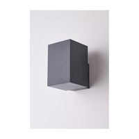 Ciemnoszary kinkiet zewnętrzny ROLAND SQ WALL IP65 DGR AZZARDO AZ5229