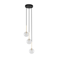 NILOS BLACK / GOLD LAMPA WISZACA 3 TK Lighting 5942