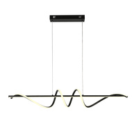 Lampa wisząca czarna podłuzna falowana LED Bastelo Italux PND-24154-BK