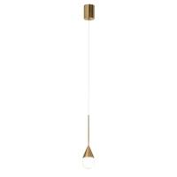 Złota lampa wisząca do łazienki IP44 Nata LED 3000K PL0104-GD Yaskr
