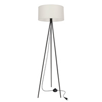 Lampa podłogowa na trójnogu z szarym owalnym abazurem SHANTI 1xE27 Candellux Studio 51-38722