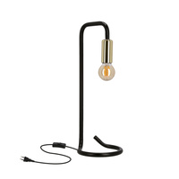HERA LAMPA STOŁOWA CZARNO ZŁOTA 1X40W E14 Candellux 41-80073
