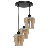 Lampa wisząca SANTIAGO AMBER 3xE27 Milagro MLP6613