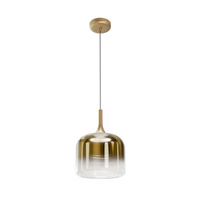 Pojedyńcza lampa wisząca złoty szklany klosz LED 3000K Spirito MOD286PL-L18G3K Maytoni