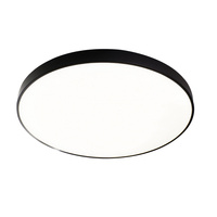 Okrągła lampa sufitowa 40cm z czarną obręczą LED 3000K Ateia Italux PLF-53472-BK
