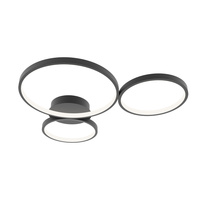 Lampa sufitowa Maver czarna 3 okręgi LED 3000-6000K Italux SPL-20452-3-BK